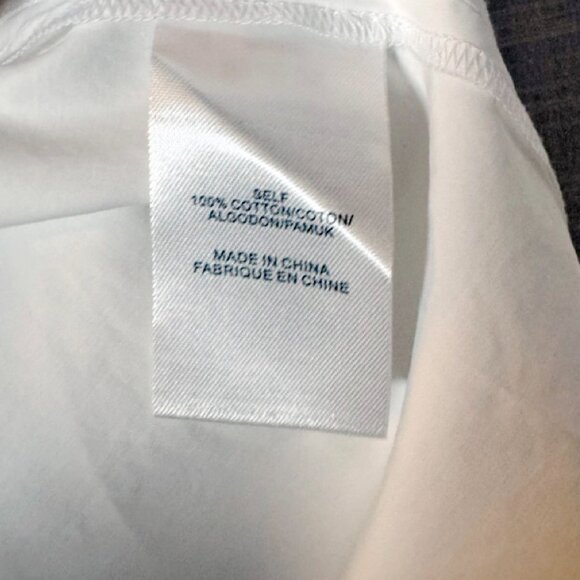 Tibi Off-Shoulder White Cotton Poplin Button-Down Shirt – Size 4 - Picture 6 of 7